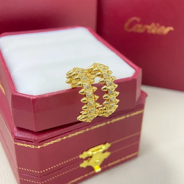 Cartier Juste un Clou Spiked Pavé Hoop Rings 6