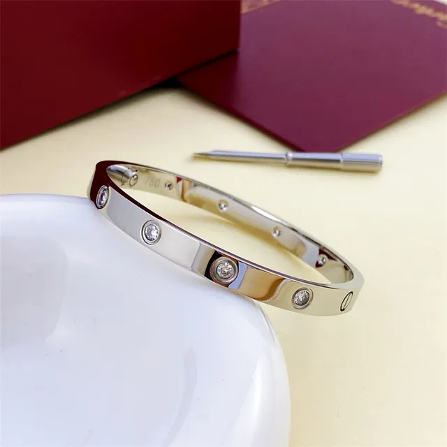 Cartier Love Bracelet 银色 黄色金 玫瑰金 可堆叠手链 4
