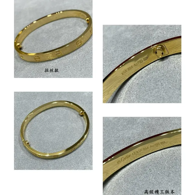 Cartier Love সোনার ব্রাশড ফিনিশ স্ক্রু মোটিফ ব্রেসলেট 2