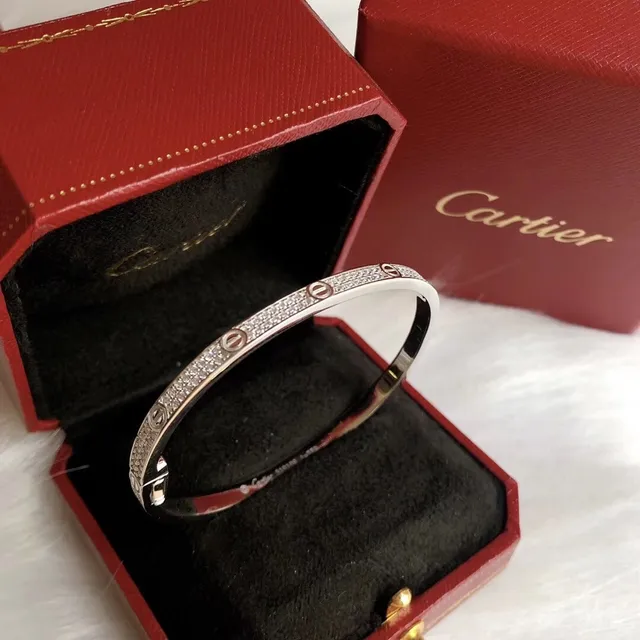 Cartier Love Braceletes com Bisagra de Motivo de Parafuso Pavé-Set 4