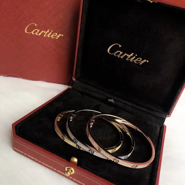 Cartier Love Braceletes com Bisagra de Motivo de Parafuso Pavé-Set 8