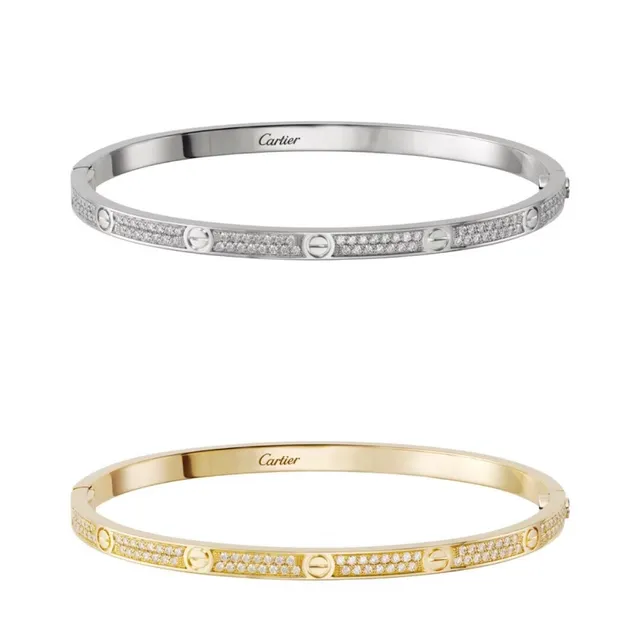Cartier Love Braceletes com Bisagra de Motivo de Parafuso Pavé-Set 9