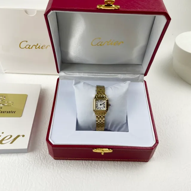 Cartier Panthère de Cartier Gold Tone White Dial Mechanical Watch 2