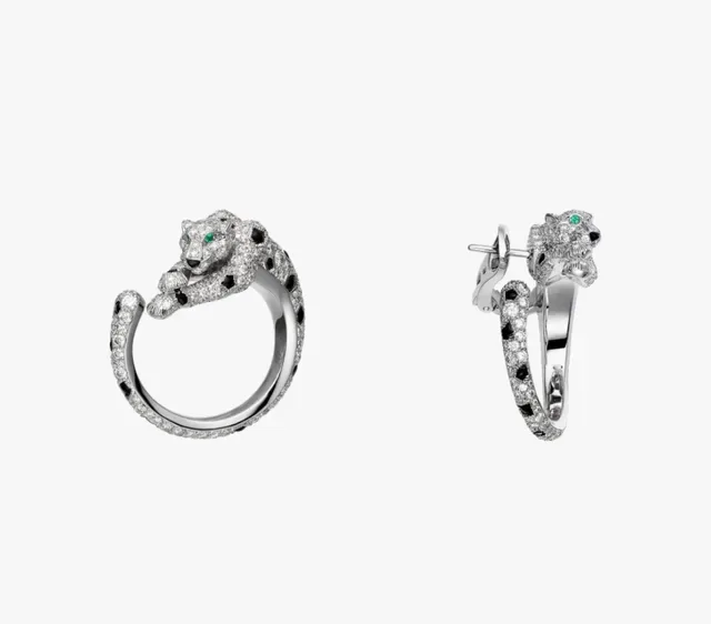 Anéis Cartier Panthère Motif Pantera Pavé Diamantes Onyx Olho Esmeralda 9