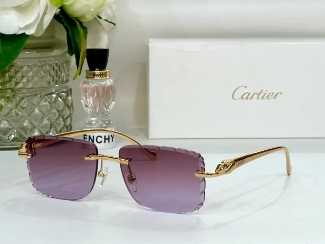 Cartier Panthère Gafas de Sol Sin Marco Gradiente Azul 3