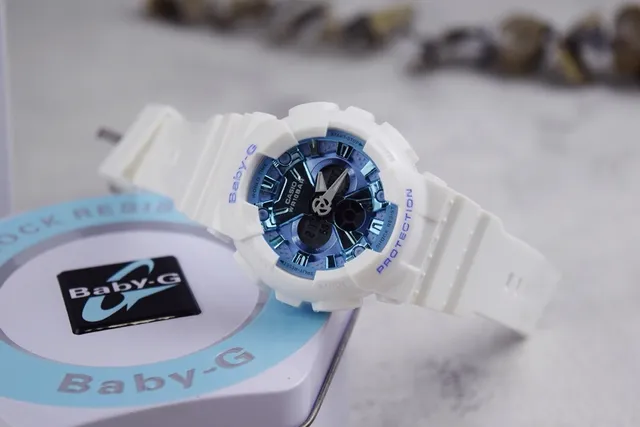 Casio Baby-G Branco e Azul Relógio Desportivo Analógico-Digital 5