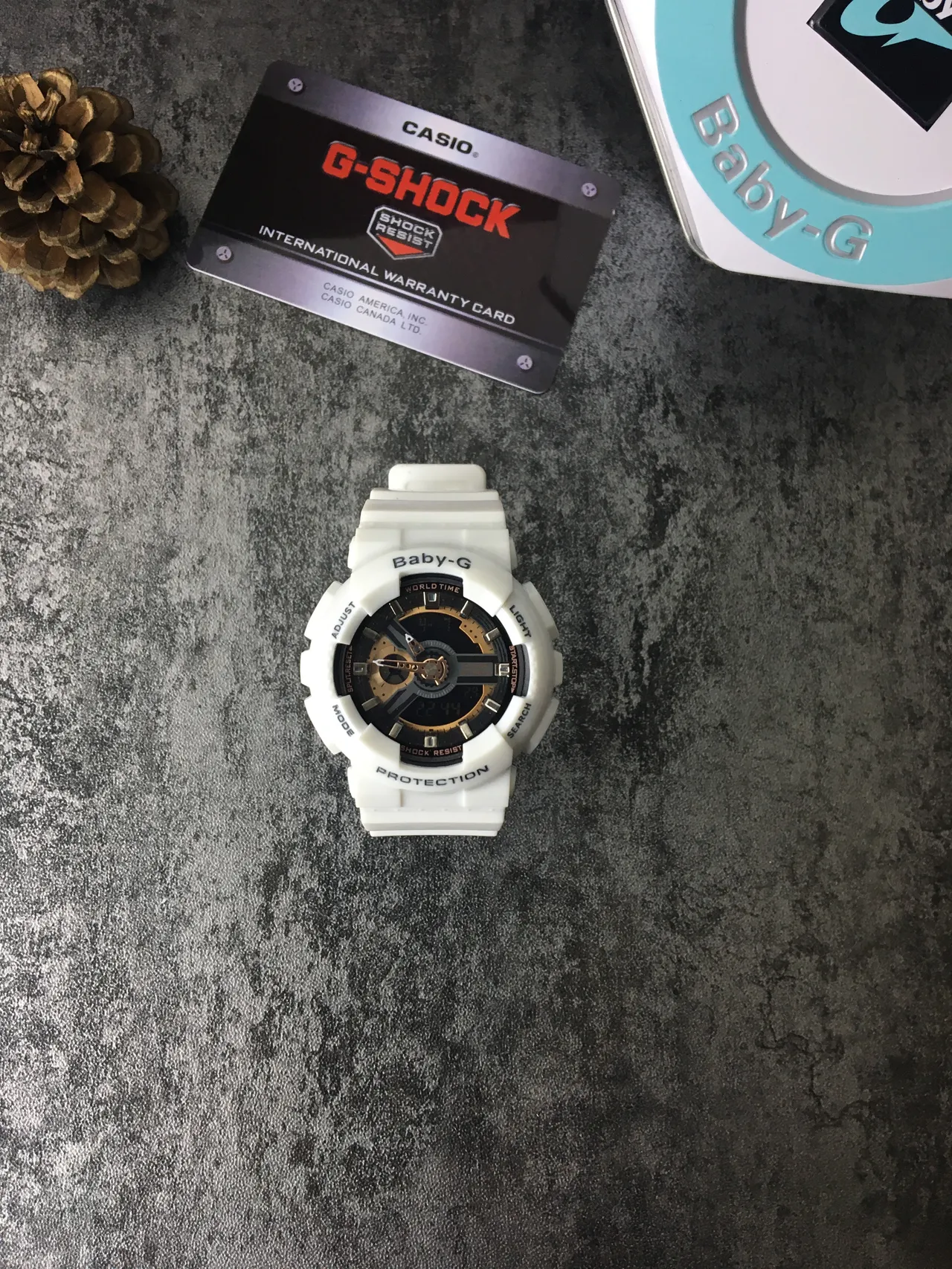 Casio Baby-G White Gold Resin Case Analog-Digital Dial Watch 2