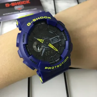 Casio G-Shock GA-100 Blue and Yellow Sports Watch