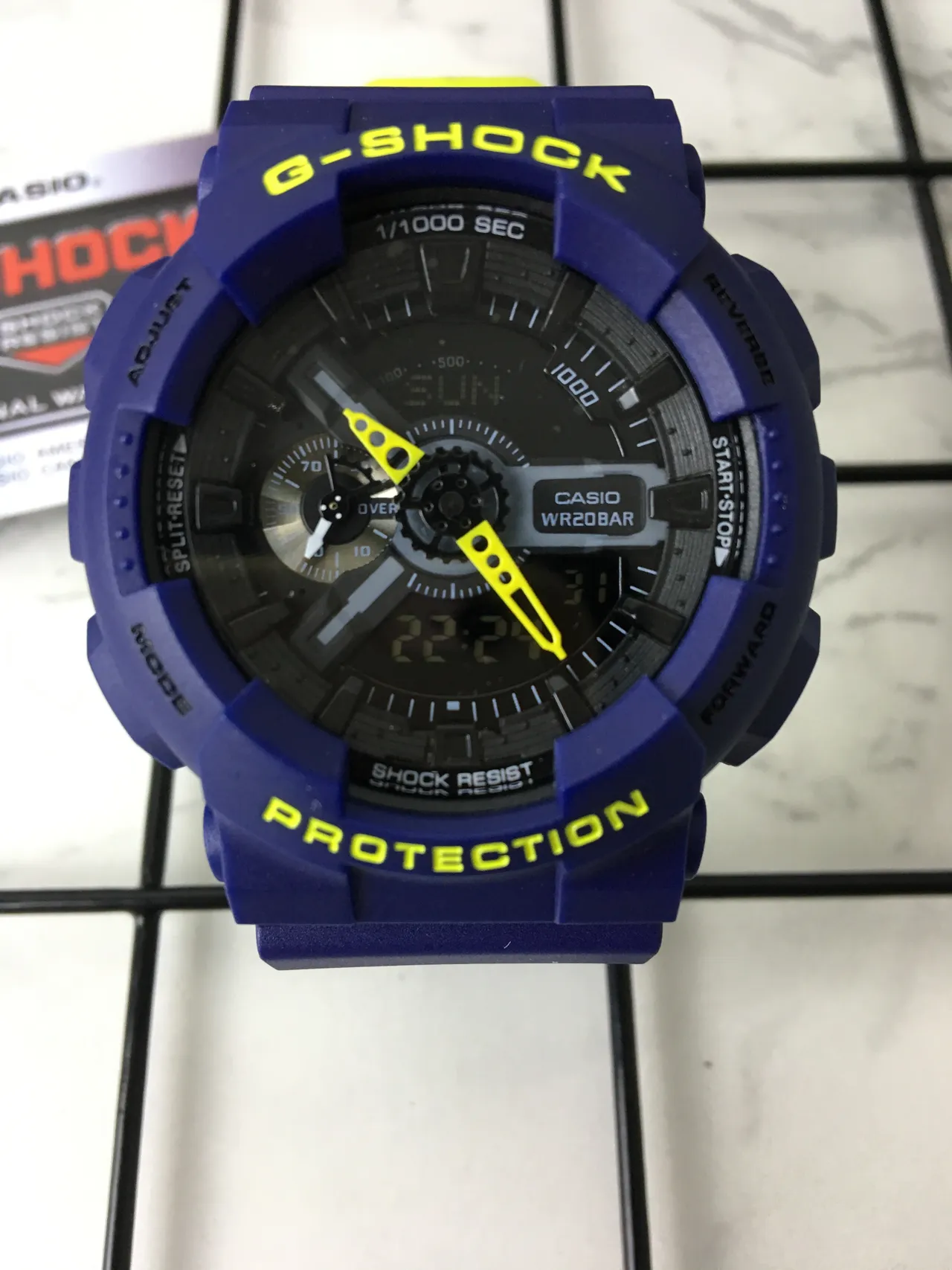 Casio G-Shock GA-100 Blue and Yellow Sports Watch 3