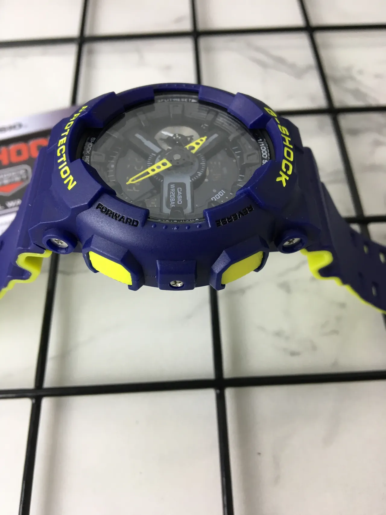 Casio G-Shock GA-100 Blue and Yellow Sports Watch 4