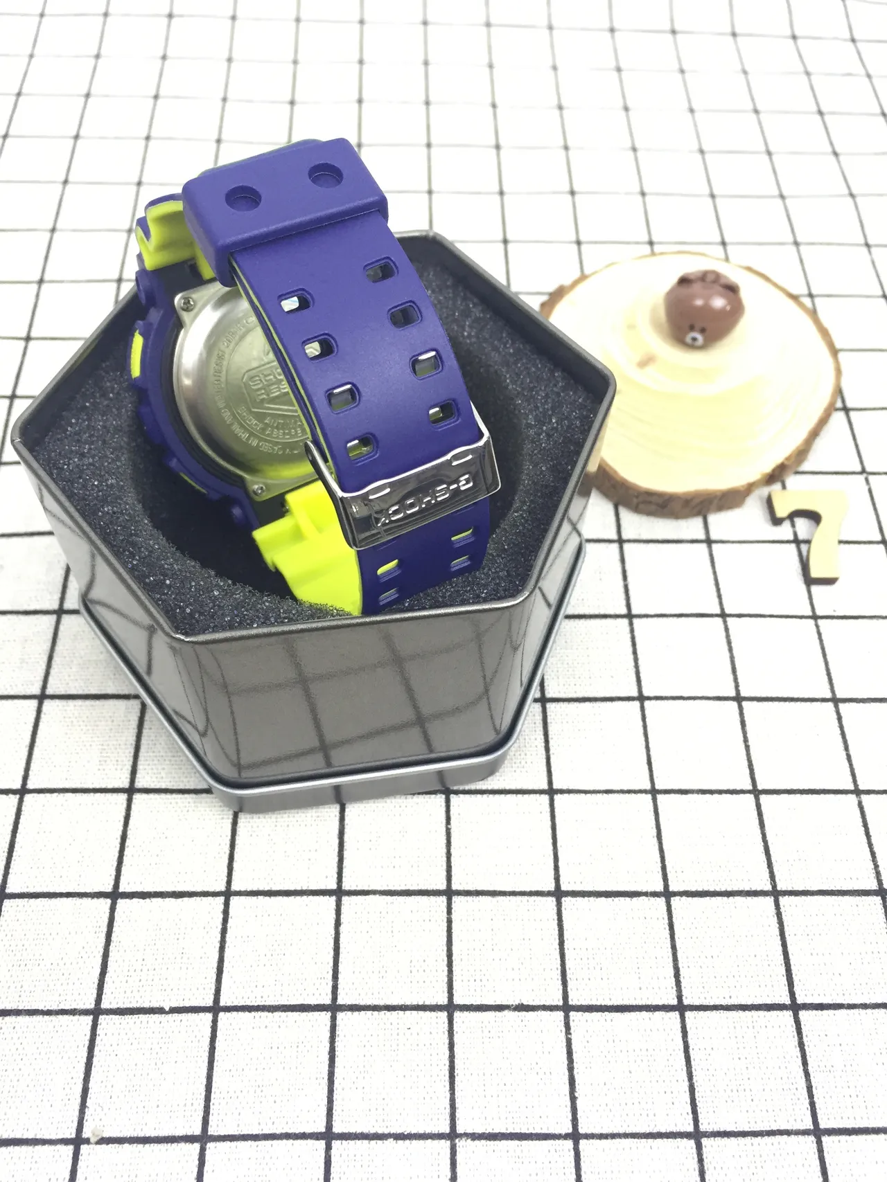 Casio G-Shock GA-100 Blue and Yellow Sports Watch 7