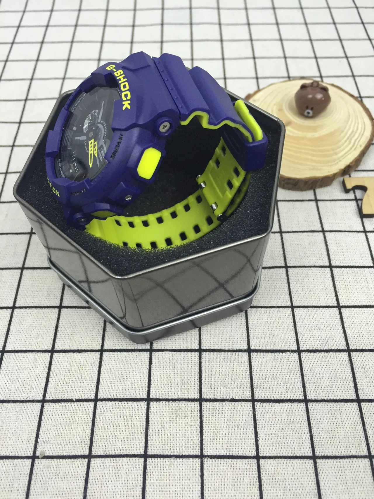 Casio G-Shock GA-100 Blue and Yellow Sports Watch 9