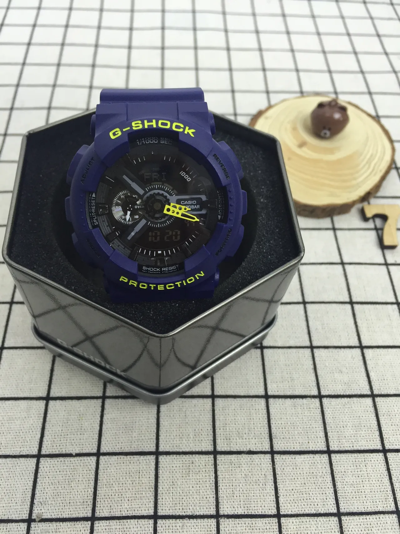 Casio G-Shock GA-100 Blue and Yellow Sports Watch 10