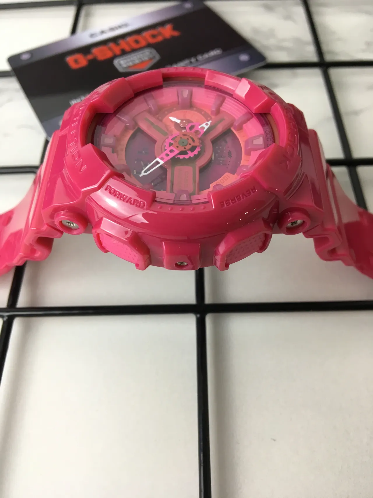 Casio G-Shock GA-100 Pink Resin Sports Watch 4