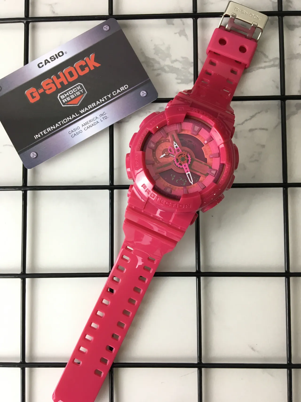 Casio G-Shock GA-100 Pink Resin Sports Watch 6
