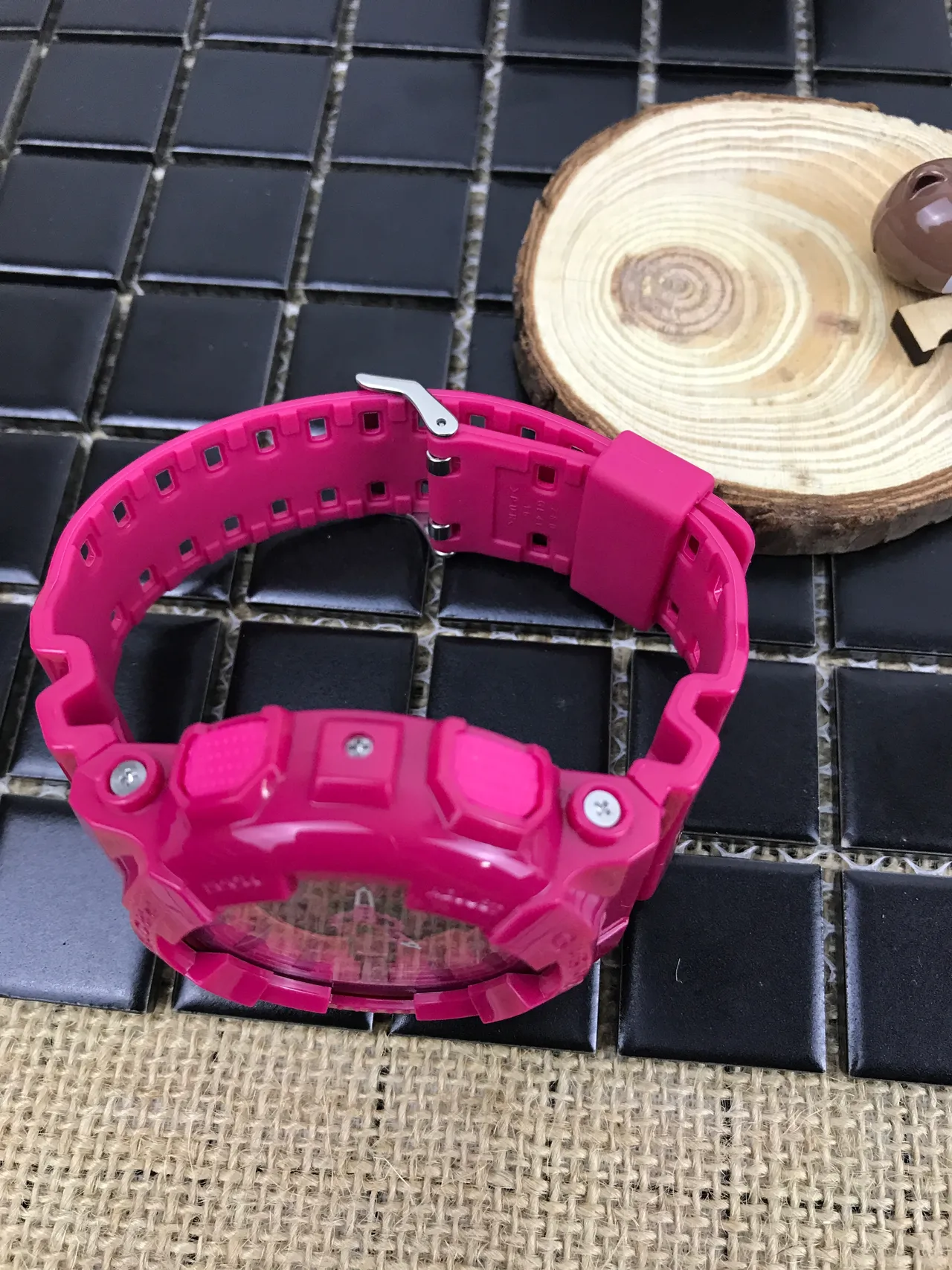Casio G-Shock GA-100 Pink Resin Sports Watch 7