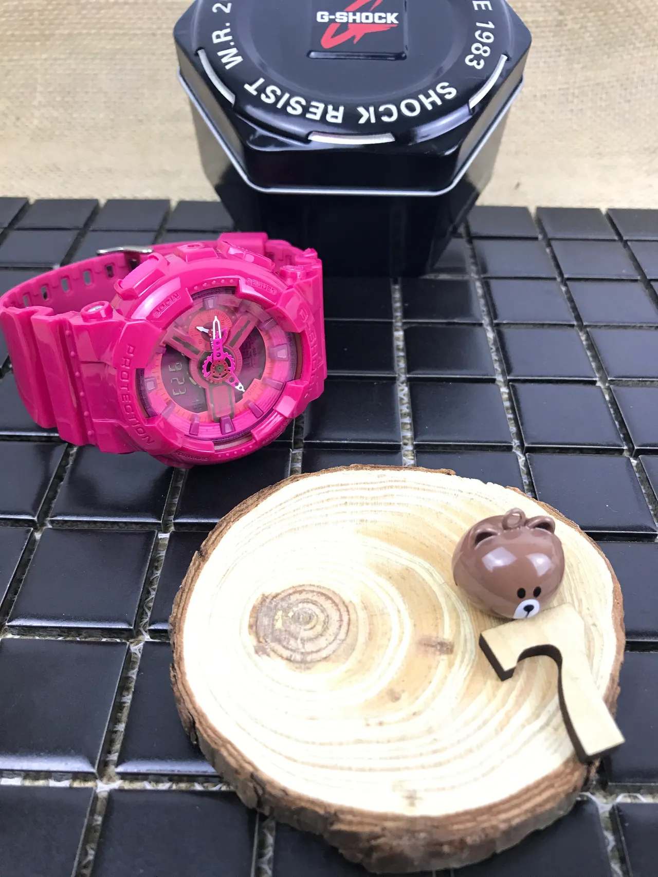 Casio G-Shock GA-100 Pink Resin Sports Watch 8