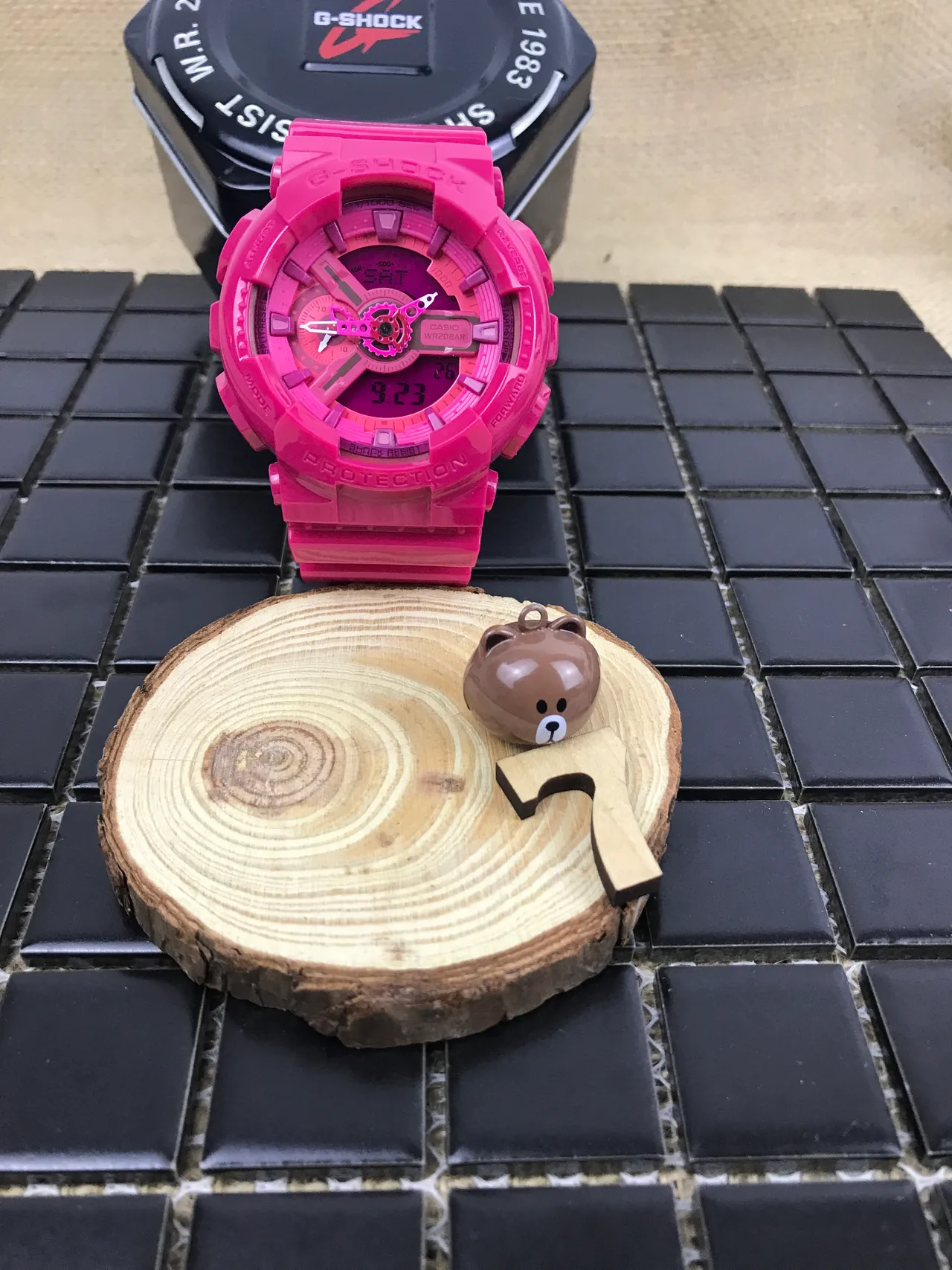 Casio G-Shock GA-100 Pink Resin Sports Watch 10