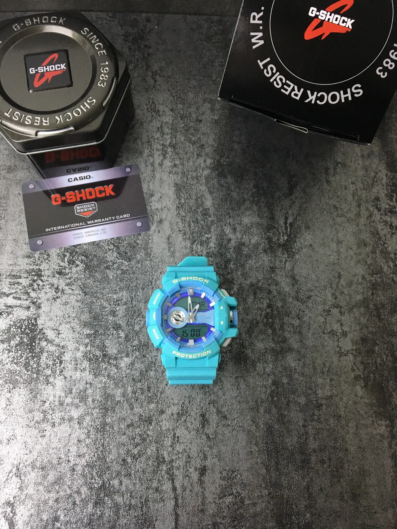Casio G-Shock GA-100 Série Relógio Esportivo de Resina Turquesa 4