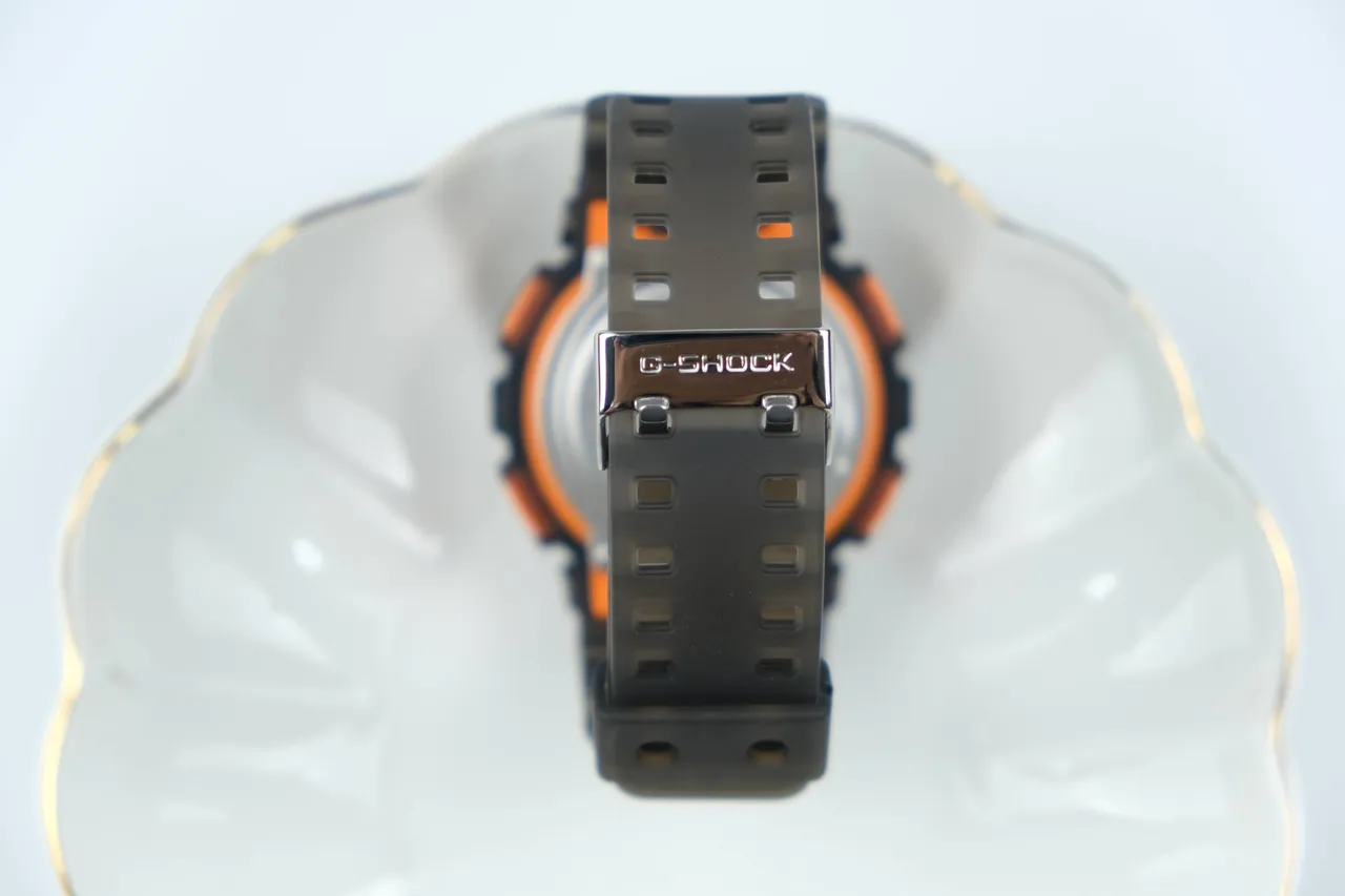 Casio G-Shock GA-100 Translucent Black Orange Sports Watch 3