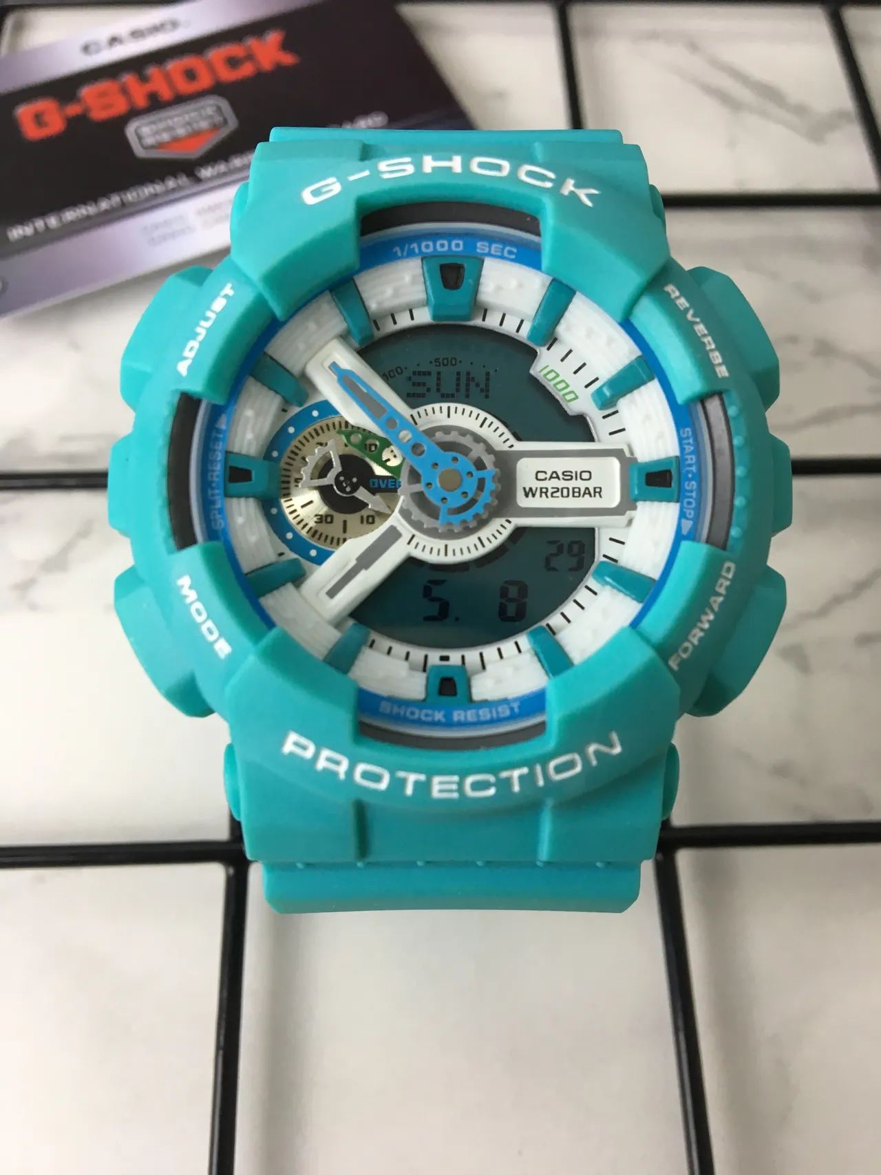 Casio G-Shock GA-100 Turquoise Sports Watch 3