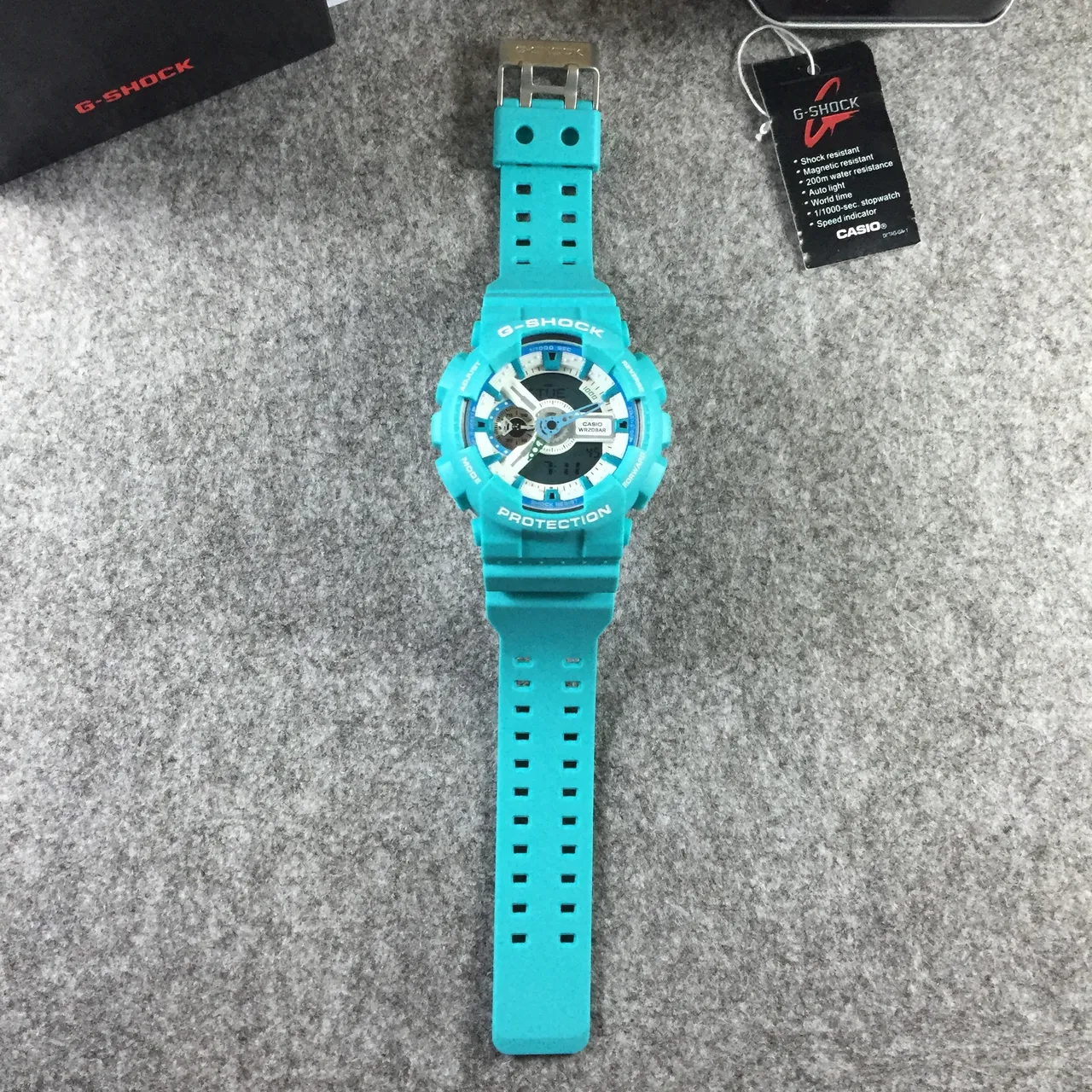 Casio G-Shock GA-100 Turquoise Sports Watch 12