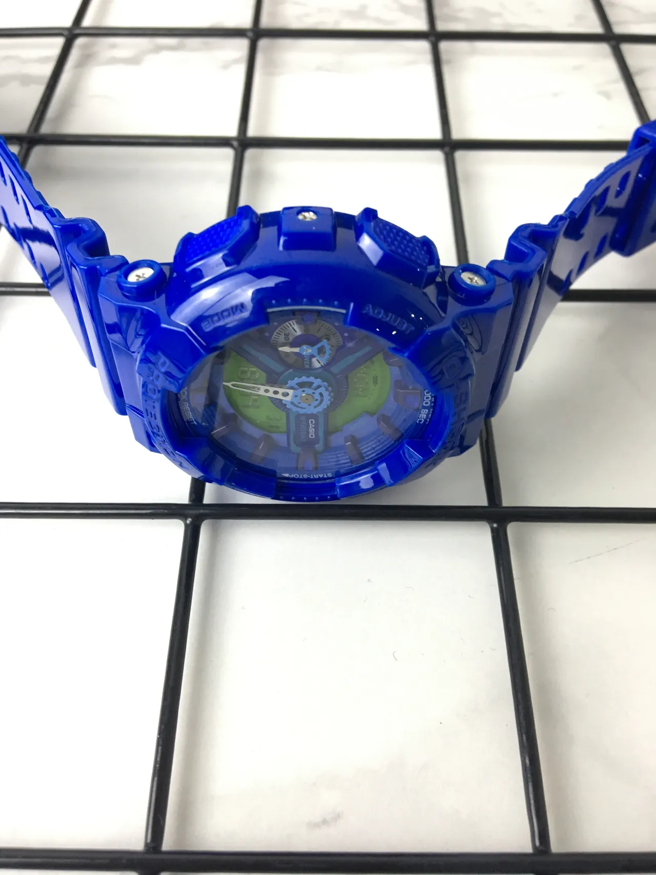 Casio G-Shock GA-110 半透明蓝色酸橙绿色运动手表 4