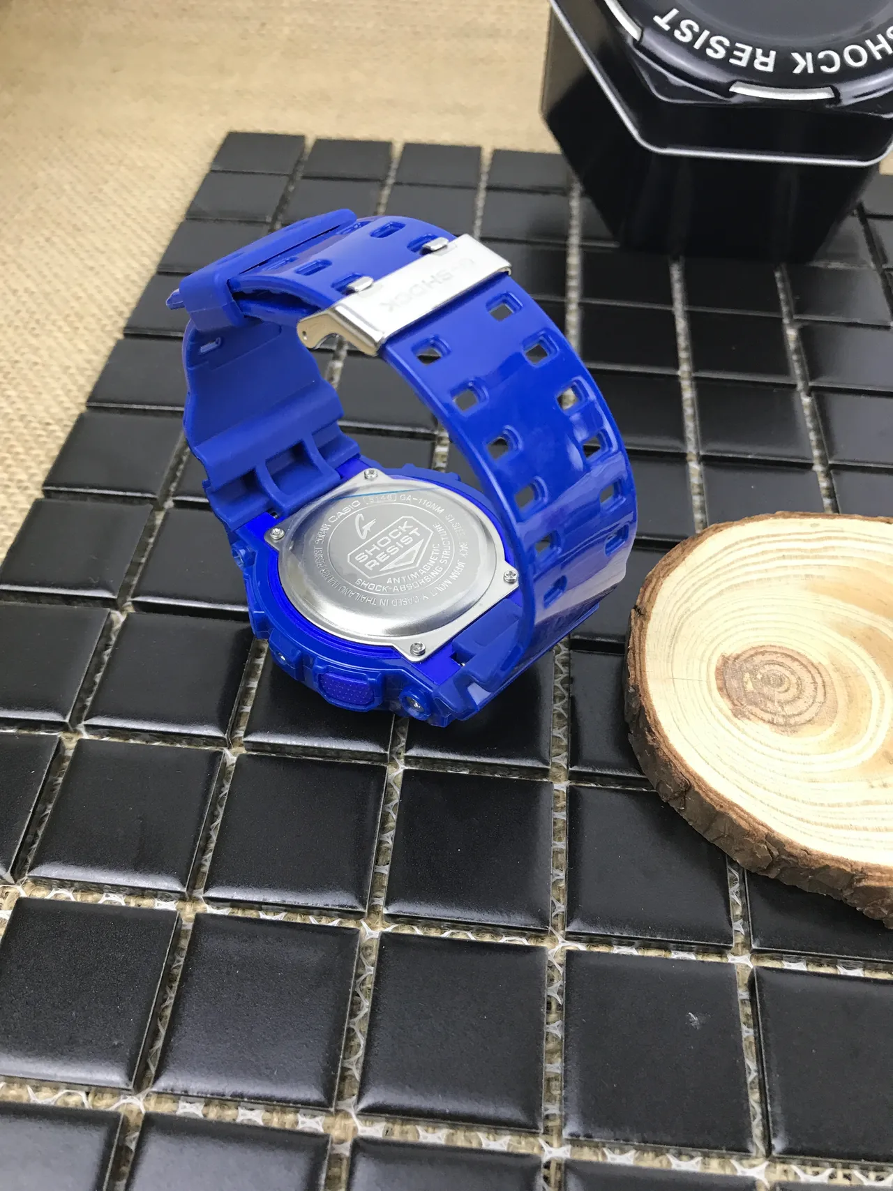 Casio G-Shock GA-110 半透明蓝色酸橙绿色运动手表 15