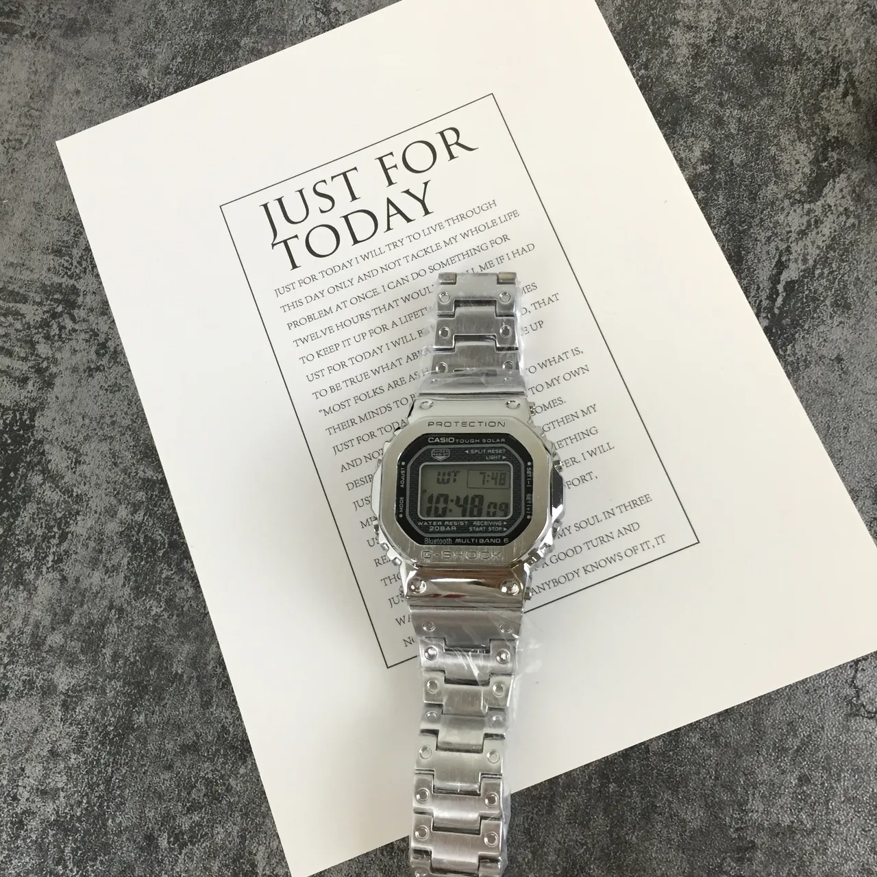 Casio G-Shock GM-B2100 Prata Aço Inoxidável Relógio Esportivo 4