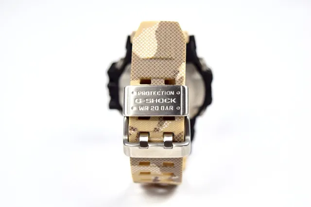 Casio G-Shock Mudmaster काला भूरा कठोर बहु-सेंसर केस कामोफ्लाज पट्टा घड़ी 3