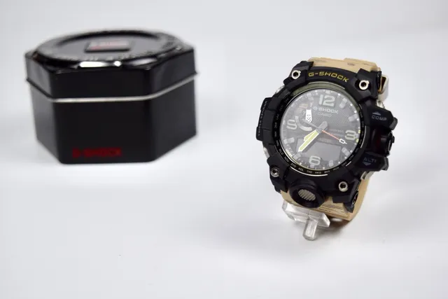 Casio G-Shock Mudmaster काला भूरा कठोर बहु-सेंसर केस कामोफ्लाज पट्टा घड़ी 4