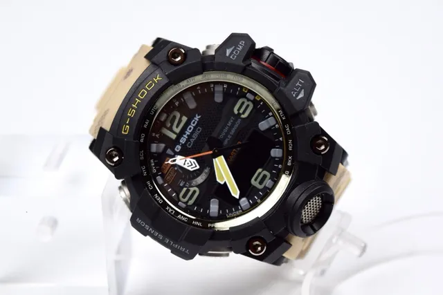 Casio G-Shock Mudmaster काला भूरा कठोर बहु-सेंसर केस कामोफ्लाज पट्टा घड़ी 5