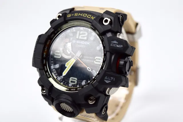 Casio G-Shock Mudmaster काला भूरा कठोर बहु-सेंसर केस कामोफ्लाज पट्टा घड़ी 6