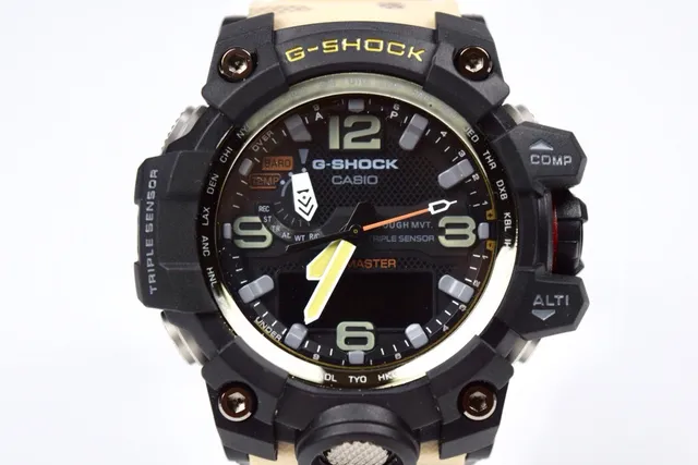 Casio G-Shock Mudmaster काला भूरा कठोर बहु-सेंसर केस कामोफ्लाज पट्टा घड़ी 7