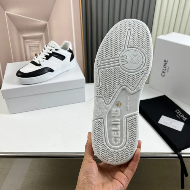 Celine CT-01 Z Trainer सफेद और काला लाइफस्टाइल स्नीकर 2