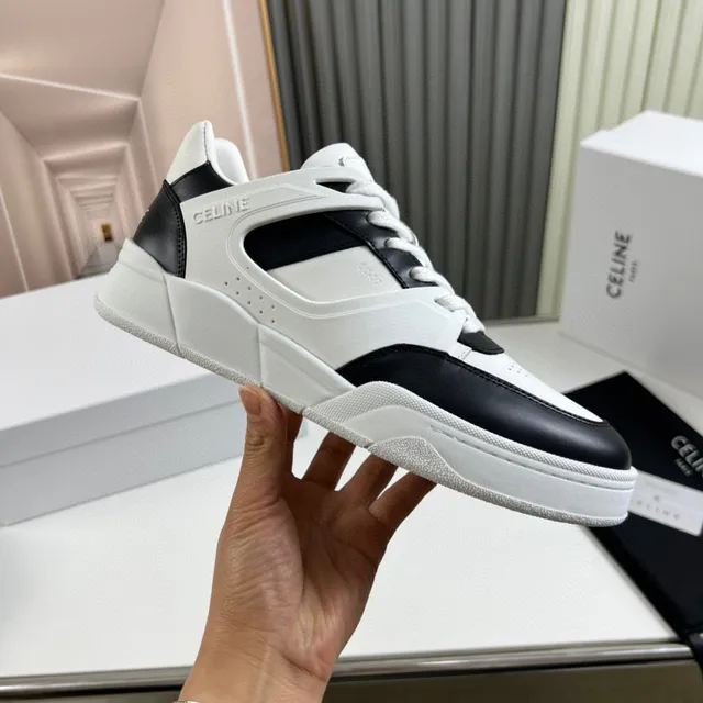 Celine CT-01 Z Trainer सफेद और काला लाइफस्टाइल स्नीकर 4