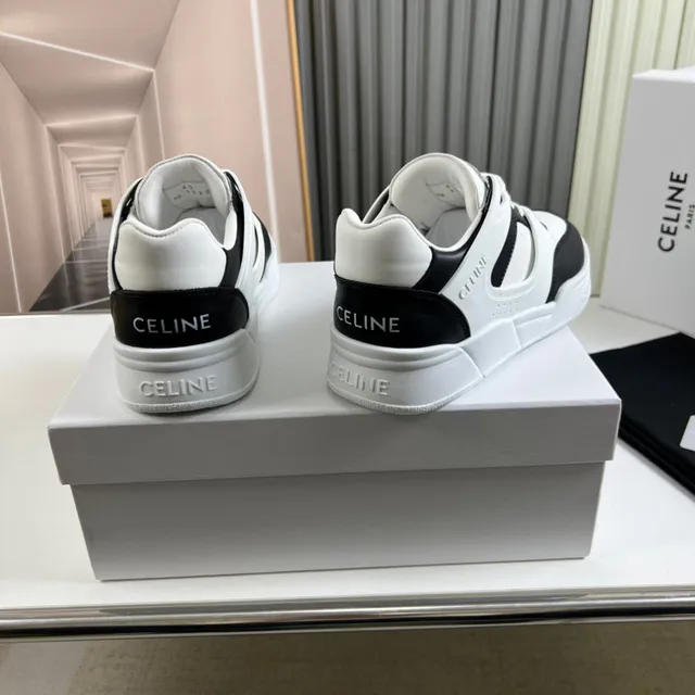 Celine CT-01 Z Trainer सफेद और काला लाइफस्टाइल स्नीकर 6