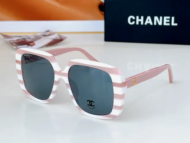 Chanel Black Purple Oversized Square Frame Thick Acetate Temples Sunglasses 6