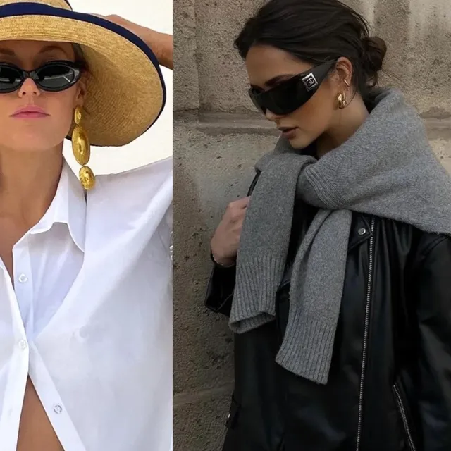 Chanel কালো রূপালি oversized shield এসিটেট ফ্রেম সানগ্লাস 9