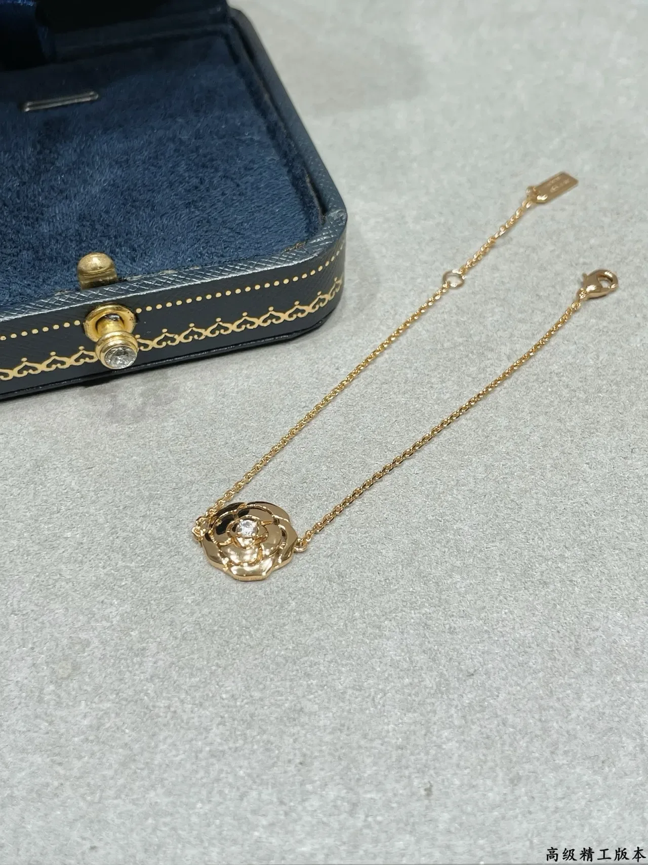 Chanel Camellia Gold Black Chain Motif Bracelet 3