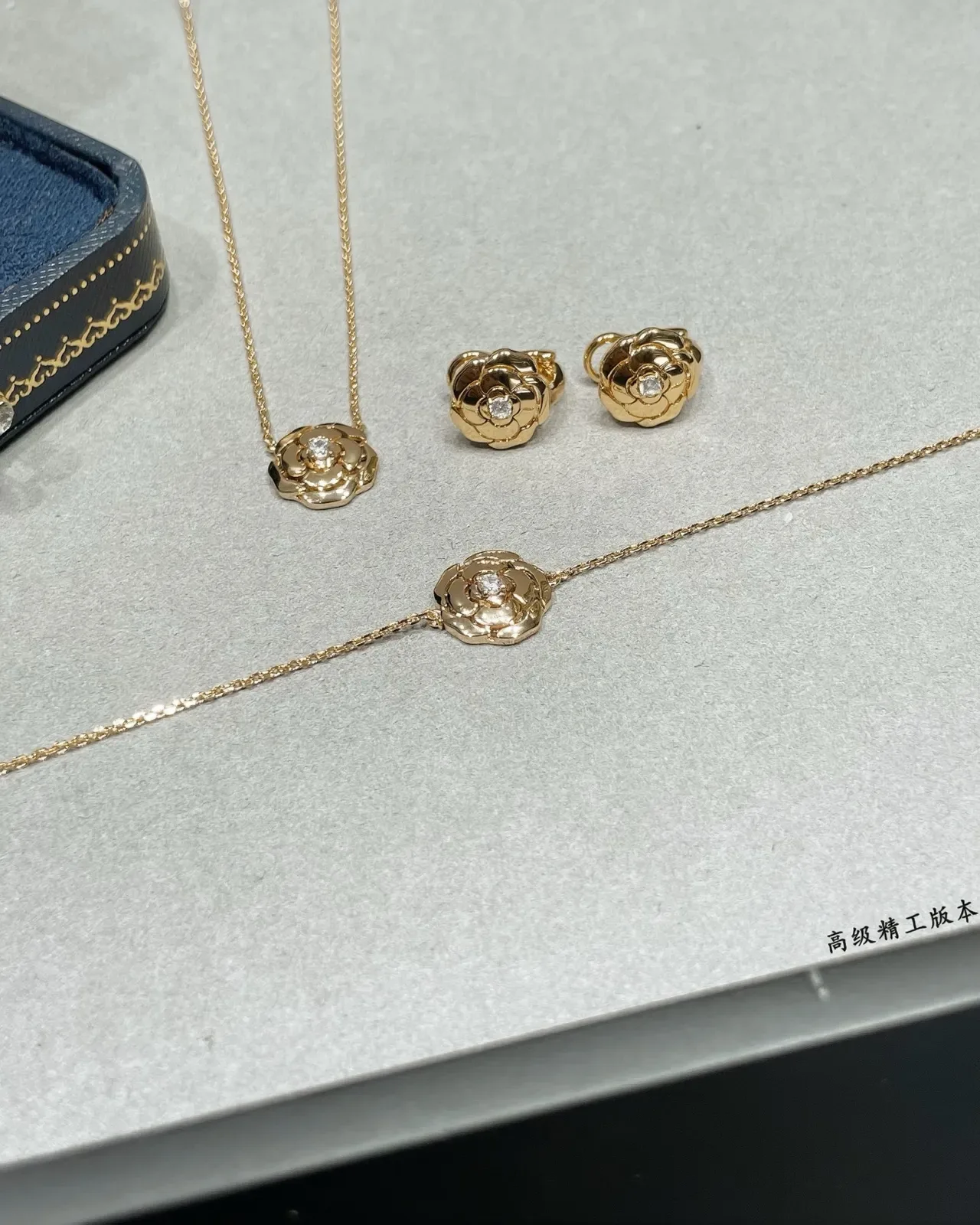 Chanel Camellia Gold Black Chain Motif Bracelet 4
