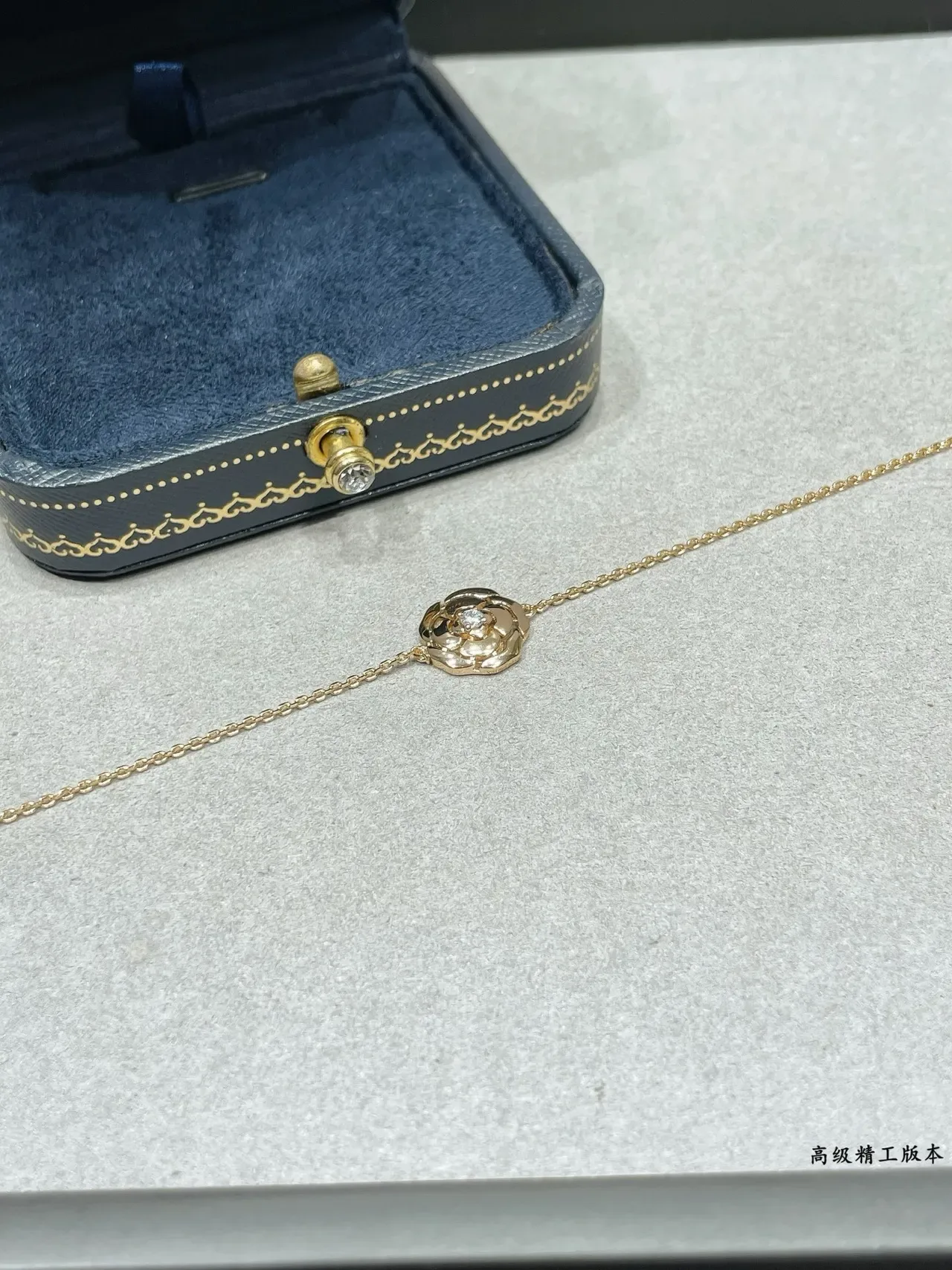 Chanel Camellia Gold Black Chain Motif Bracelet 5