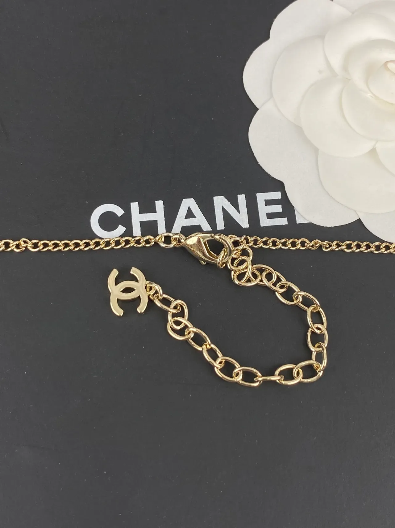 Chanel Gold Silver Chain Crystal-Encrusted Spherical Pendant Necklace 2