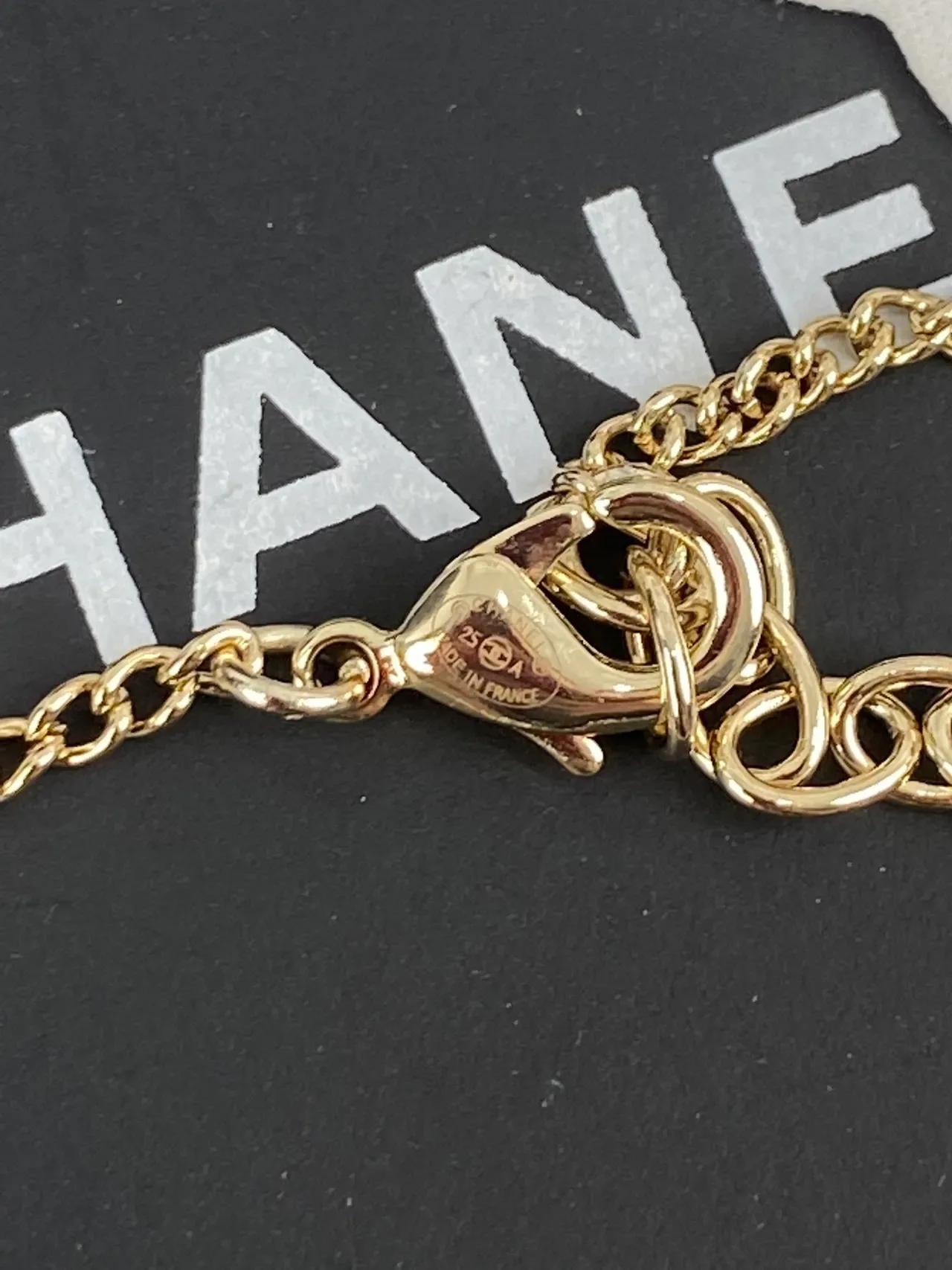 Chanel Gold Silver Chain Crystal-Encrusted Spherical Pendant Necklace 3