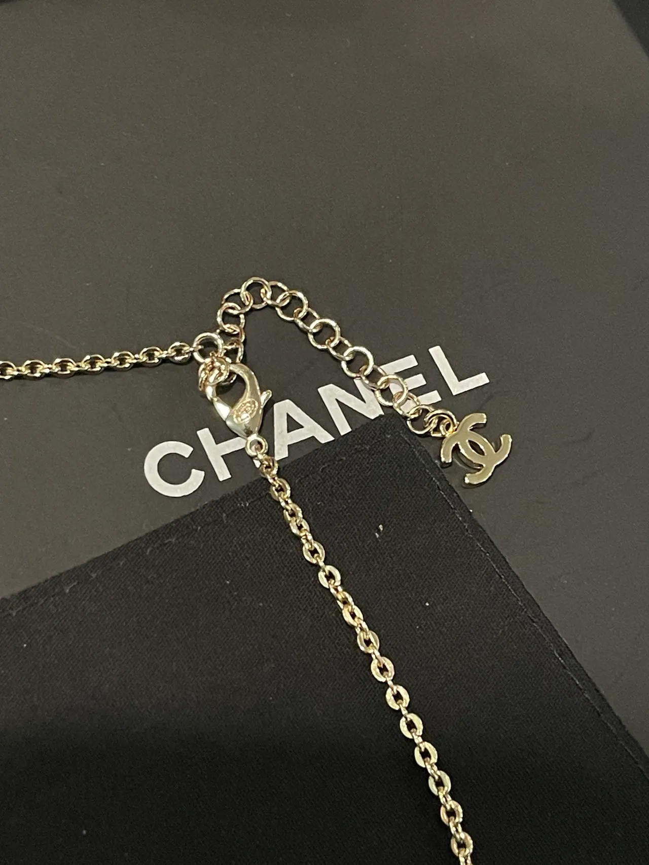 Chanel Gold White Layered Pearl-and-Crystal Necklace 6