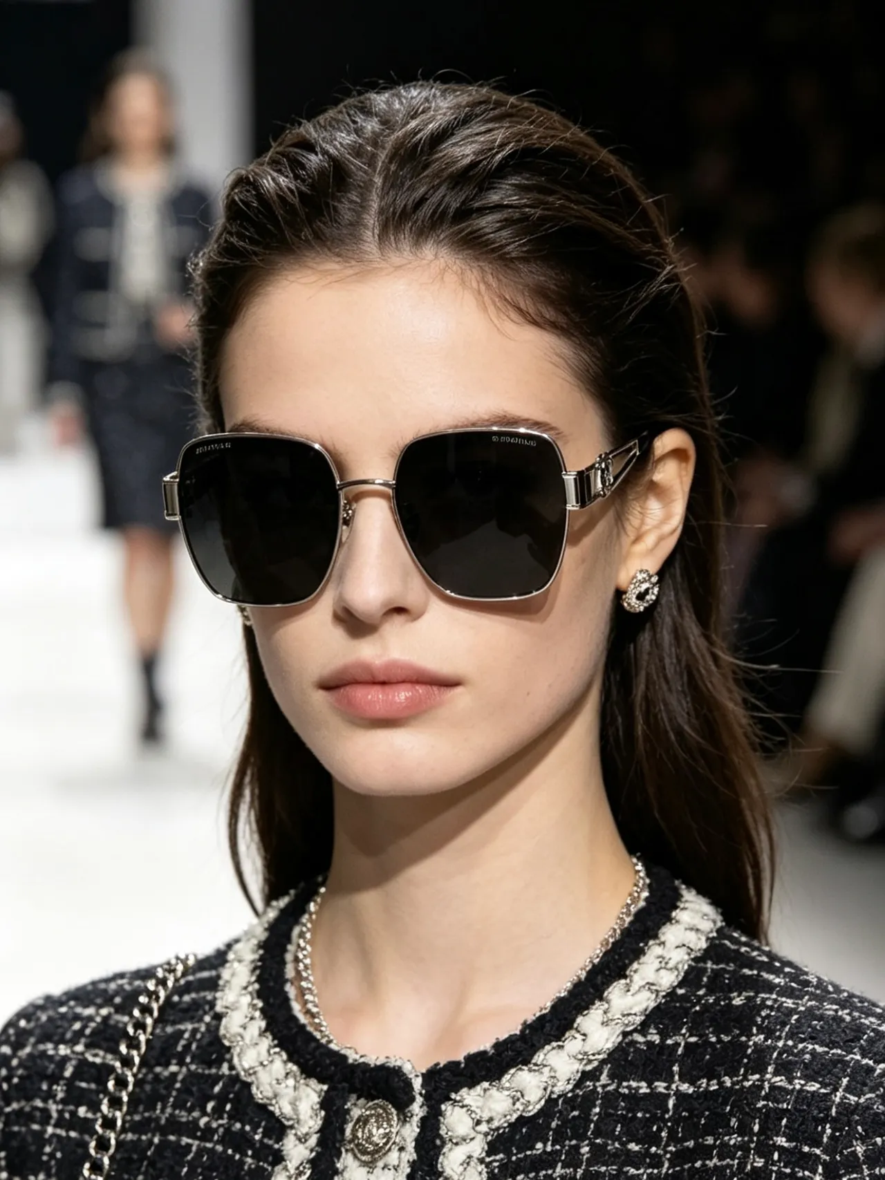 Chanel Oversized Square Gradient Brown Sunglasses 8