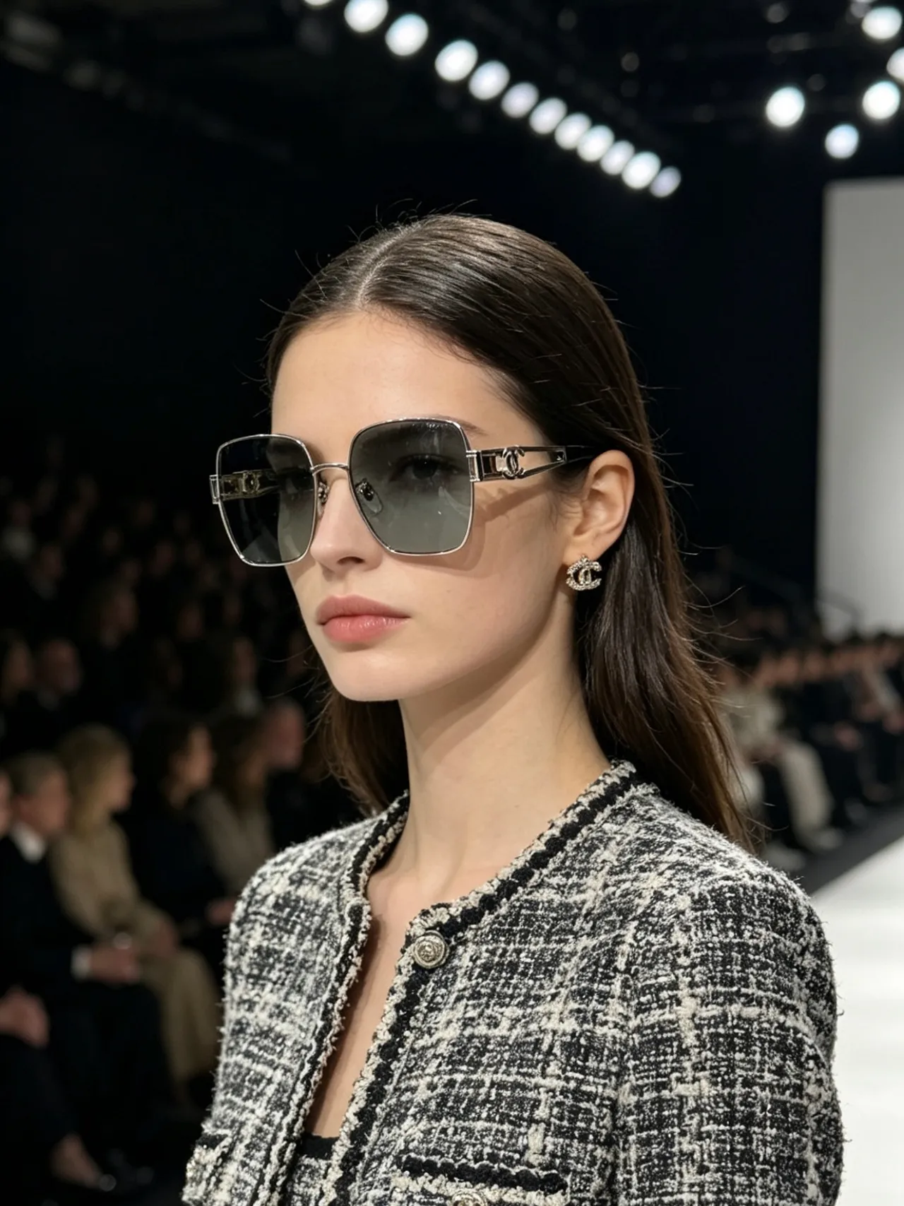 Chanel Oversized Square Gradient Brown Sunglasses 9