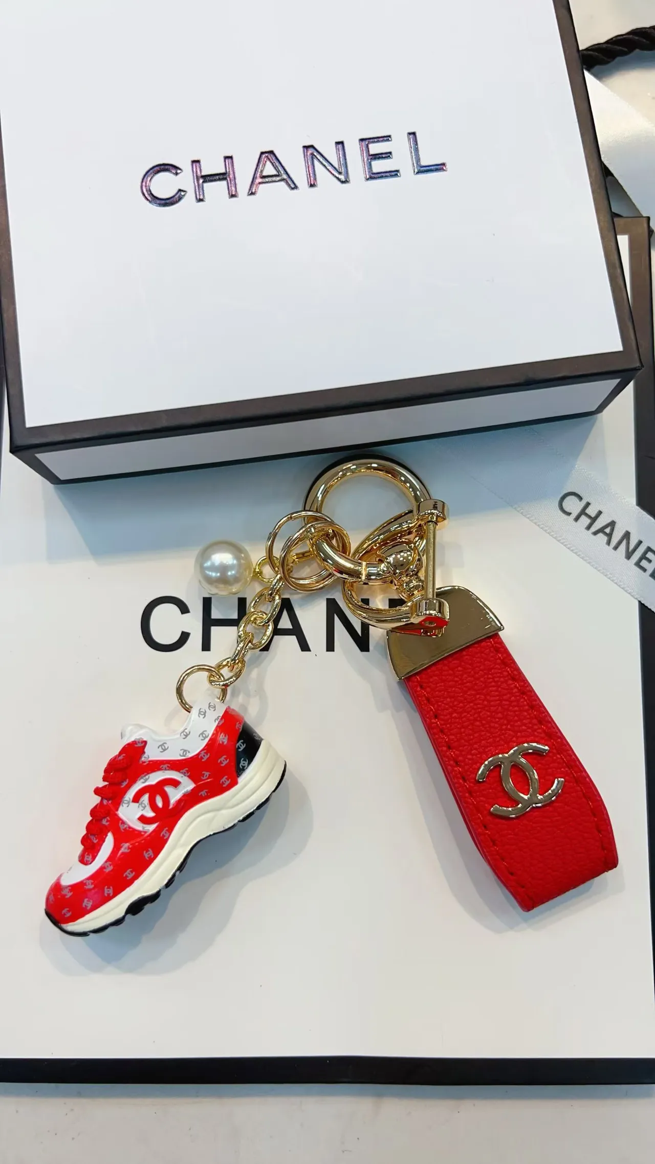 Chanel Sneaker Charm Silver Black Miniature Quilted CC Monogram Handbag 9