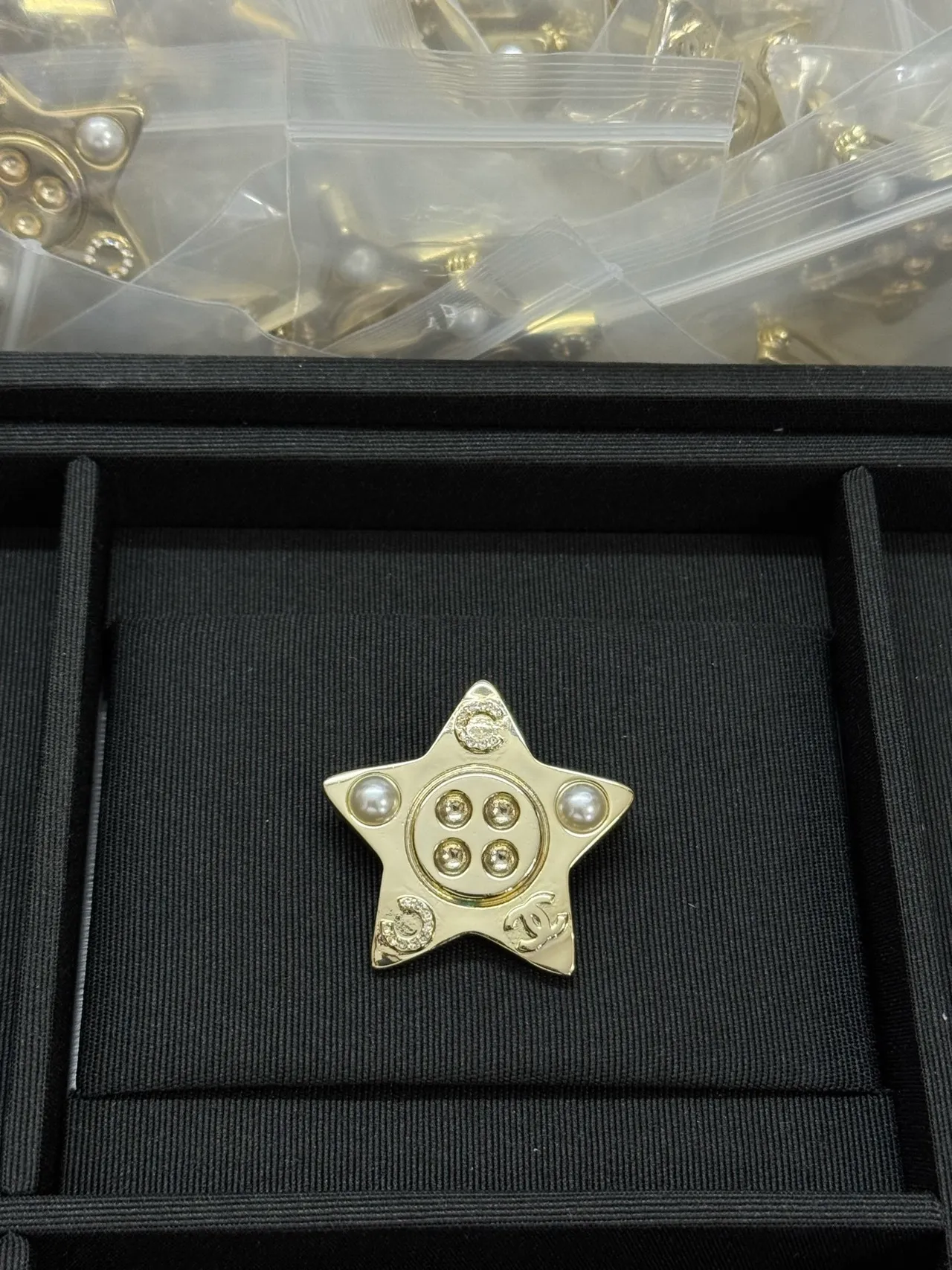 Chanel Star Brooch Gold-Tone Pearl and Crystal Brooch 2