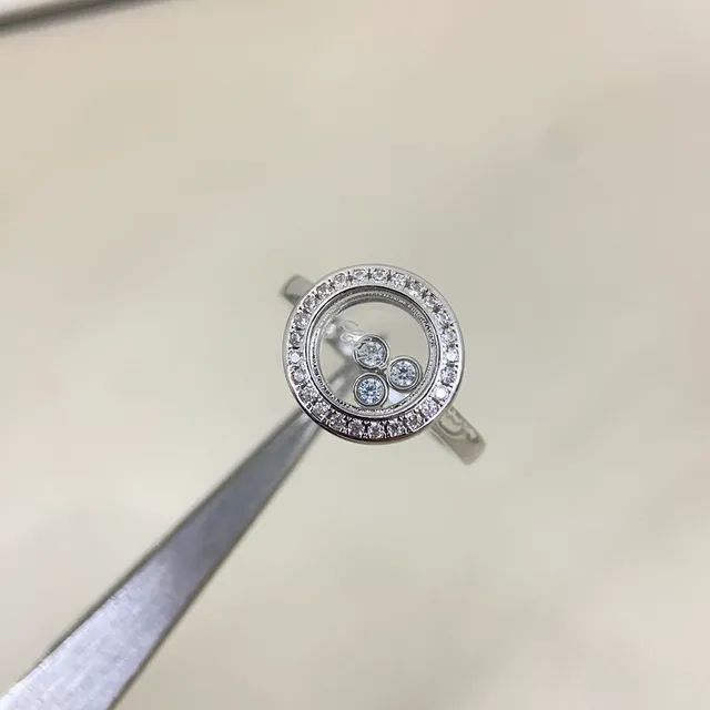 Chopard Happy Diamonds خاتم ذهب وردي بيزرول دوار 5